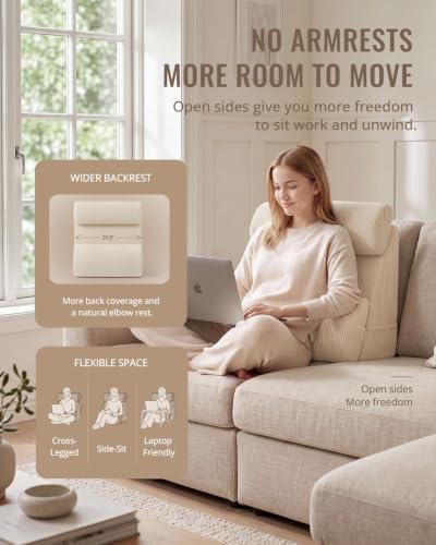 Blissful Diary Reading Pillow with Adjustable Neck & Lumbar Support, 19" - Image 2