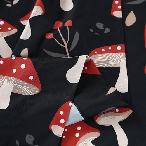 SDIII 4PCS Red Mushroom Sheets Set Full, Soft Microfiber Mushroom Sheets Full, Vintage Botanical Bed Sheet for Kids Boys Girls and Teens All Season - Image 4