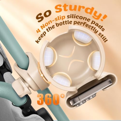 Cup Holder for Walker: Stroller Cup Holder Attachment with Phone Holder - Image 4