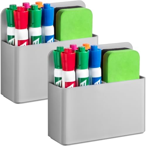2 Pack Magnetic Pen Holder Cup for Whiteboard, Classroom Supplies by Banafich