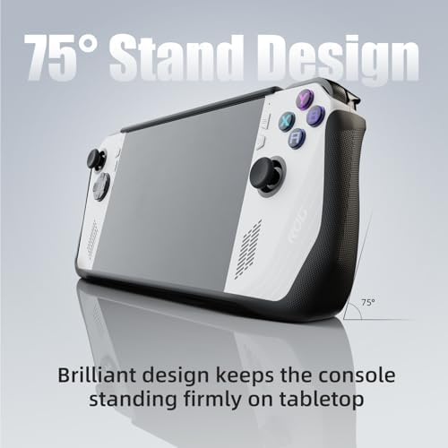 Skull & Co. GripCase Ally for ROG Ally (2023 Model): A Soft Protective Case with Textured Grips Full Protection and Stand, Shock-Absorption Non-Slip and Anti-Scratch Cover Design -Frosted Clear - Image 5