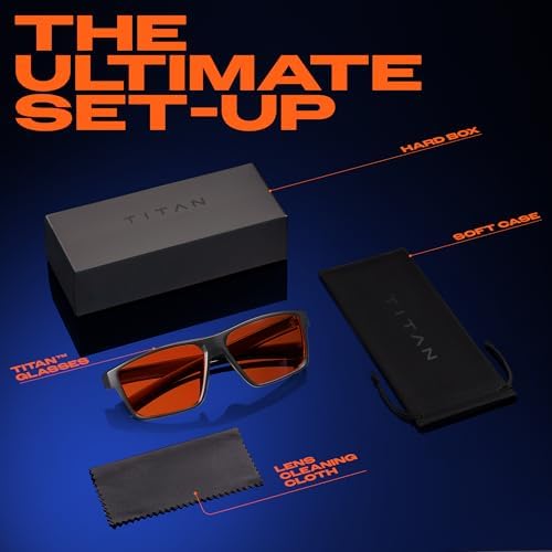 Titan Gaming Glasses, Blue Light Blocking, Night Driving Glasses for Men, Computer Protection, Gift for Gamers - Image 6
