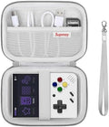 Supmay Carrying Case for Miyoo Mini Plus OnionOS Handheld Game Console, Retro Gaming Console Storage Holder Travel Bag with Mesh Pocket for USB-C Cable, TF-Card Reader, Instruction, Grey by Supmay