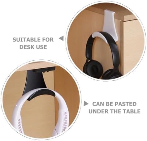 iplusmile 2pcs Headphone Holder Hooks Under Desk Easy to Install Hips Headset Hangers for Organizing Gaming Headphones for Home and Office - Image 5