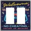 Decorative Outlet Covers Welcome to the Game Room Sign 2 Gang Light Switch Cover Plate Double Rocker Wall Plate Gfci Switch Plate Covers Plug Faceplate for Bedroom Decor by JOOJIAO