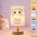Purple Kitty Kids Nightstand Lamp,3 Color Dimmable LED Bedside Lamps for Girls Bedroom,Kitty Night Light for Room Decor,Cute Cat Desk Lamp with LED Bulb,Unique Gift for Girls Birthday Children by Unknown