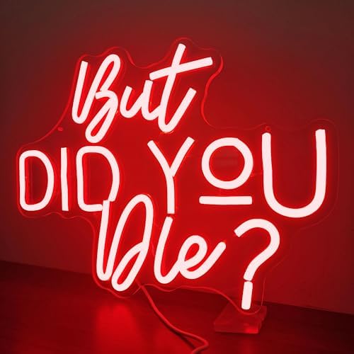 But Did You Die Neon Sign Dimmable Neon Led Sign for Bedroom Wall Light Red Neon Light Up Sign for Wall Decor Man Cave Home Decor Office Gym Living Room Decor Birthday Gifts - Image 6