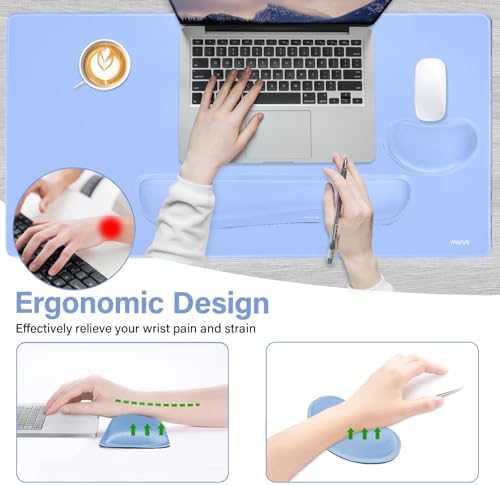 MOSISO Keyboard Mouse Pad Set, Gaming Mouse Pad&Keyboard Wrist Rest - Image 3