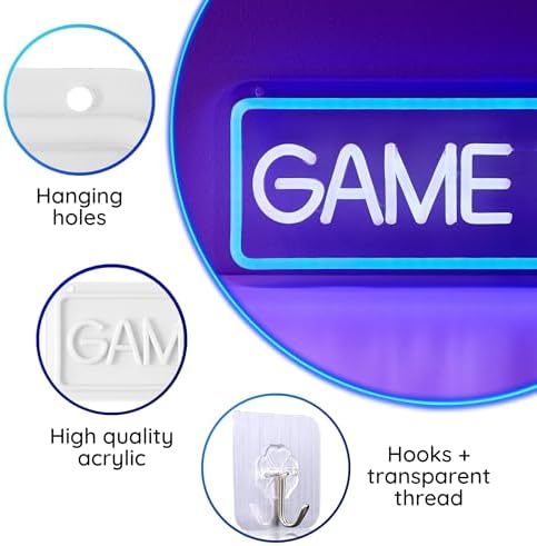 Neon Lights Gamer Room Decor, LED Gaming Lights, Boys Bedroom Decor - Image 5