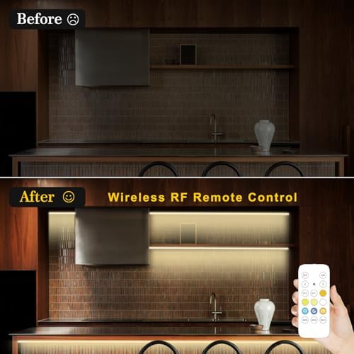 Pandery COB LED Strip Light,CCT Dimmable Strips Light,2700K-6500K,16.4ft/5m,8mm Wide,CRI90+ 24V LED Strips Kit with Bluetooth APP Control/Music Mode,for Bedroom,Kitchen,DIY Lighting - Image 4