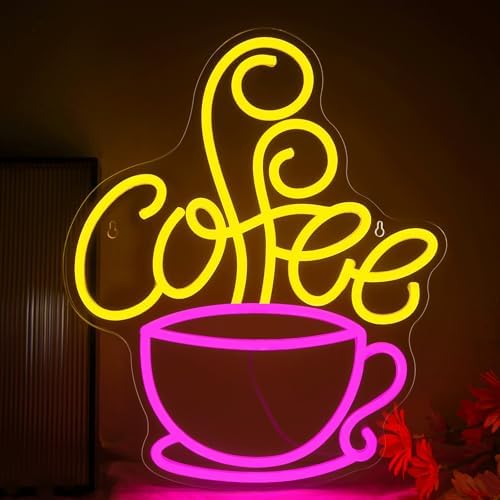 Coffee Bar Neon Sign, Dimmable LED Coffee Wall Light for Coffee Station by Mvorixa