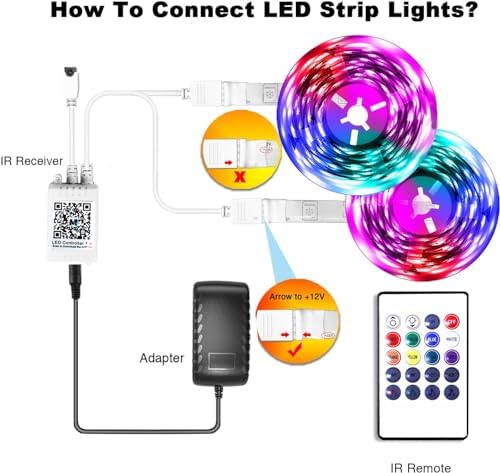 phopollo 200FT LED Strip Lights for Bedroom RGB Color Changing - Image 5