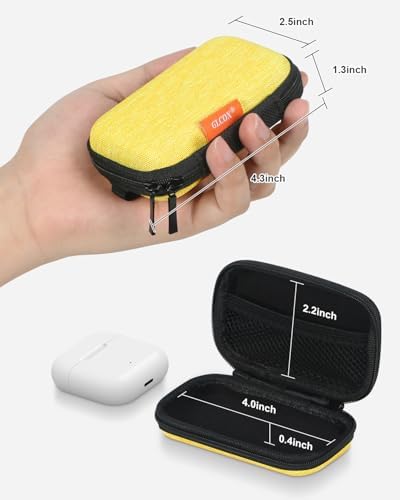 Gold-Yellow Mini Earbud Case, Cute Protective Pouch for Apple Airpods - Image 2