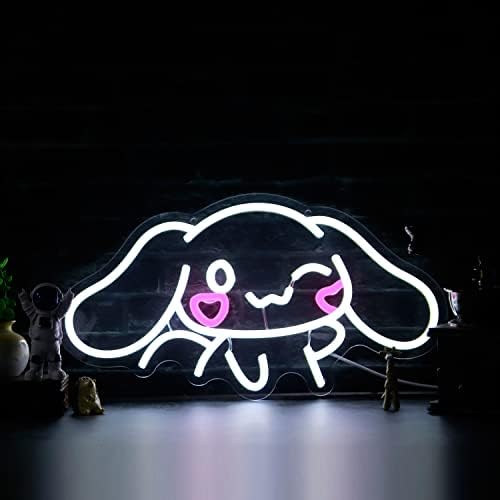 Cinnamoroll Neon Sign USB Powered for Room Decor, Japanese Cartoon Character Dog Dimmable Neon Light Sign for Kids Bedroom Wall Art Birthday Gift 17.5 * 9.5 Inches - Image 5