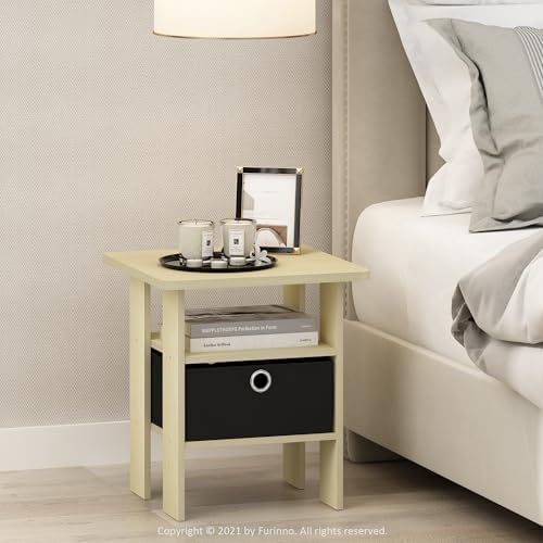 Furinno ANDREY Square Side Table, End Table, Night Stand, Steam Beech - Image 4