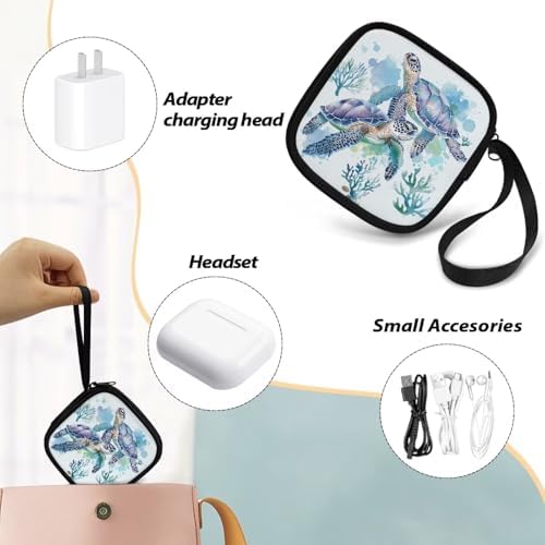 Turtles Carrying Earphone Case Pouch Storage Bag Holder-Earbud Case Headphones Storage Bag Pouch for Headphone, Bluetooth - Image 6