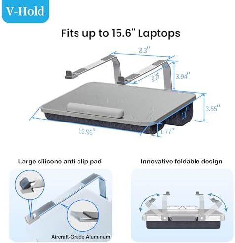 Laptop Lap Desk with Cushion, Laptop Stand for Bed with Pillow - Image 4
