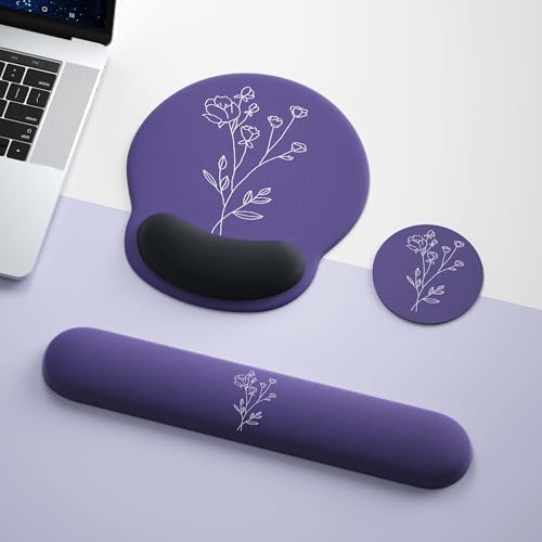 Mouse Pad with Keyboard Wrist Rest,Ergonomic Mousepad Support Set - Image 2