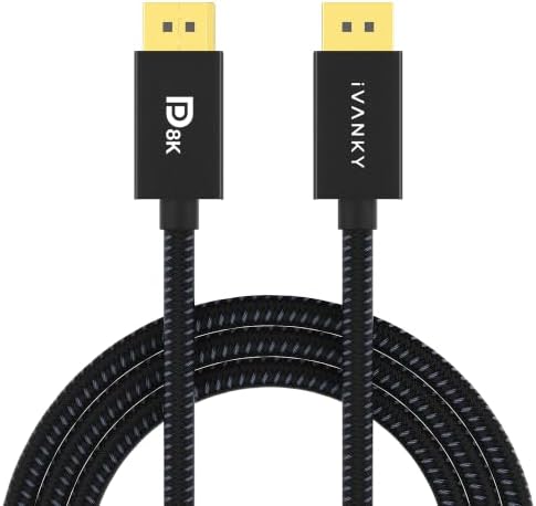 IVANKY VESA Certified 8K DisplayPort Cable 10ft,32.4Gbps DP to DP Cable 1.4 by ivanky
