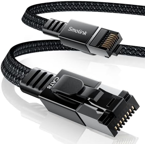 Smolink Cat 8 Ethernet Cable, 25ft 40Gbps 2000MHz RJ45 LAN Cable by Smolink