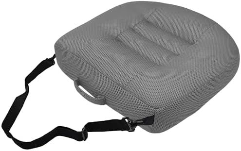 Car Booster Bandage Seat Cushion for Short Adults Thick Breathable Mesh Height Adjustable for Driving, Office & Home Use Universal Fit for Cars, Trucks & Wheelchairs 15.7"x15.7"x4.7"-Gray by Runfider