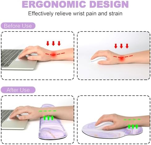 Ergonomic Mouse Pad with Wrist Rest and Keyboard Wrist Rest, Mousepad - Image 2