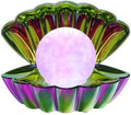 LKUA Shell Pearl Beach Themed Night Light, RGB 8 Colors Changing Mood Shell Pearl Lamps, Bedside LED Clamshell Portable Night Lights for Bar (Electroplating Colorful) by LKUA
