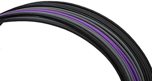 Formulamod PSU Cable Extension Kit 18AWG Sleeved, 24 Pin ATX + 8 Pin EPS + Dual 8 Pin PCI-E, Custom PC Cable Extensions with Combs for Clean Cable Management & Gaming PC Build (Black Gray Purple) - Image 5
