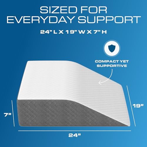Kolbs Leg Elevation Pillow for After Surgery | Flat Top Bed Wedge Bolster Pillow for Legs | Foot, Knee, Ankle Elevation Post Surgery (Flat Top 7" Height) - Image 4