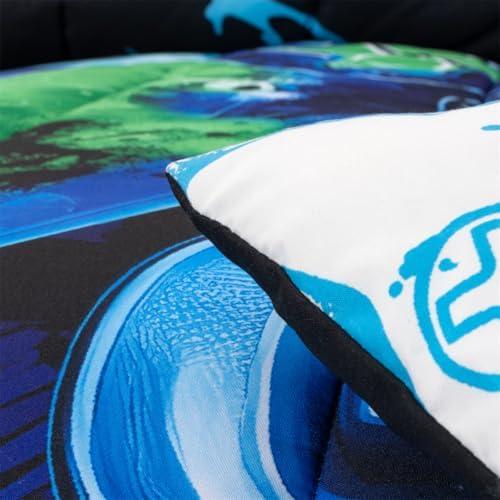 NTBED Game Console Comforter Set for Boys Girls Kids Tie Dye GamingLightweight Microfiber Gamer Bedding Sets (Blue Green, Full 5Pcs) - Image 7
