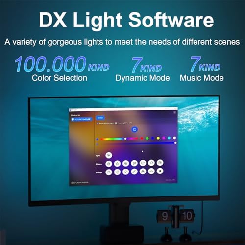 MIHEAL Gaming Monitor Light, Backlight with Screen Color sync Effect for 24inch Computer Monitor, Compatible with Windows - Image 6