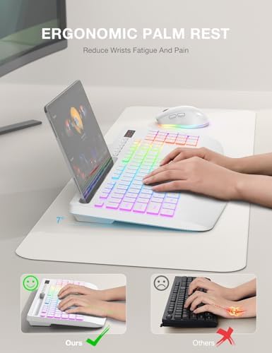 SABLUTE Wireless Keyboard and Mouse Combo - 9 Backlit Effects, RGB, 2.4Ghz - Image 3