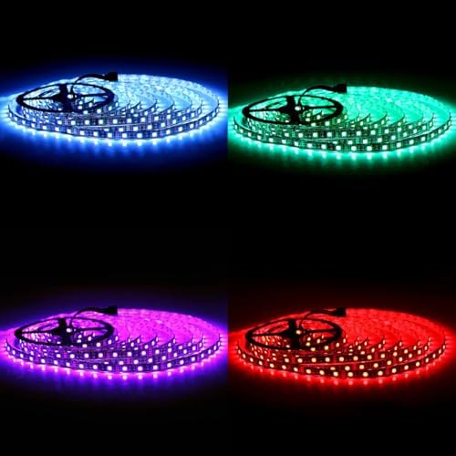 SUPERNIGHT 5050 RGB LED Strip Lights, 32.8ft, 600 LEDs, Black PCB - Image 3