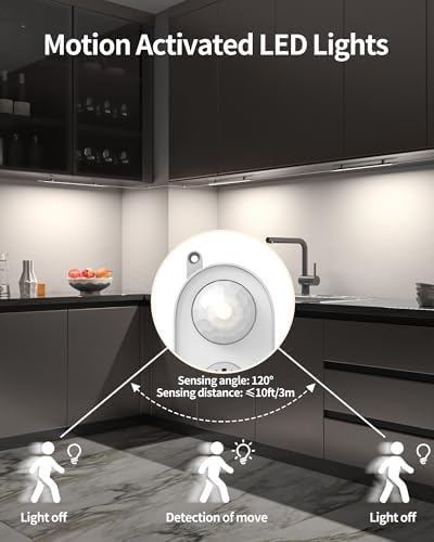 Motion Sensor Dimmable Under Cabinet Lighting, 4500K 12-inch 2 Pack - Image 6