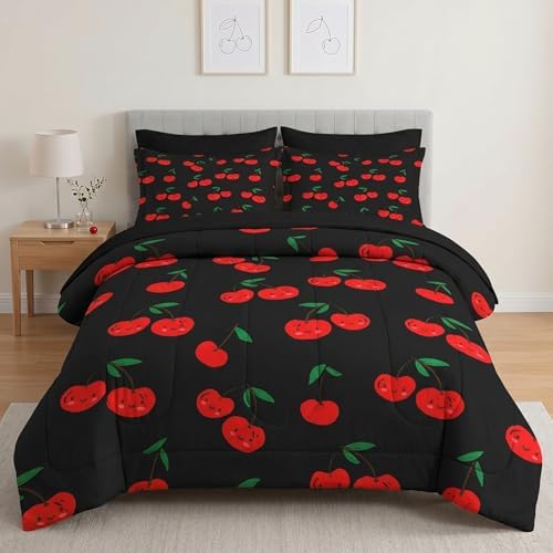 Pamnest Full Comforter Set with Sheets, 7 Pieces Cute Cartoon Bedding by PAMNEST
