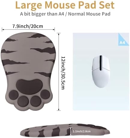 L-SPOUTTO Ergonomic Mouse Pad with Wrist Rest,Cute Mouse Pad Wrist Support - Image 4
