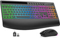 Trueque Wireless Keyboard and Mouse Combo, 4000mAh Battery, Wrist Rest by Trueque