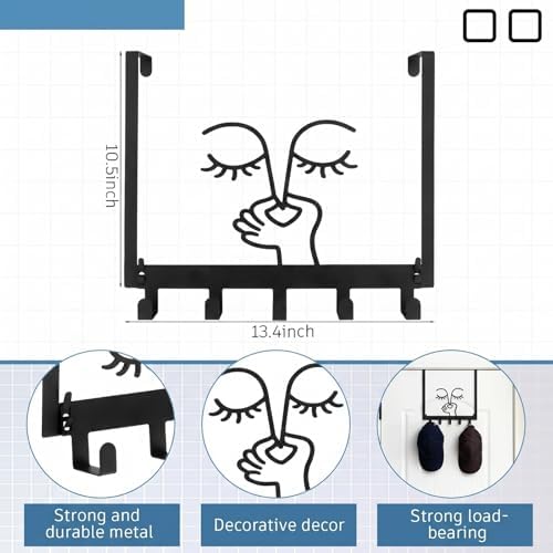Reallnaive Bad Smell Over The Door Hooks Humorous Bathroom Decor - Image 2