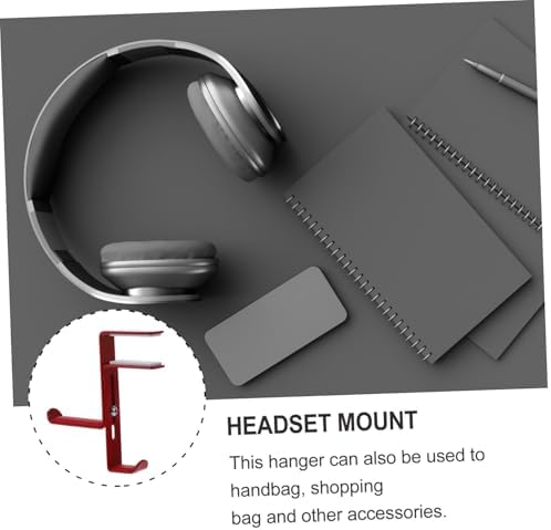 Lurrose Adjustable Headphone Rack Metal Under Desk Clamp Punch-Free Hook for Headsets Suitable for Gamers and Home Office Space-Saving Design - Image 3