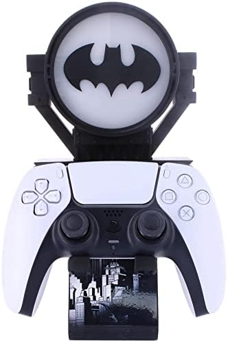 Exquisite Gaming LED Ikons: DC Comics Batman Bat Signal-Charging Phone & Controller Holder - Light Up Gaming Controller/ Mobile Phone/ Device Charging Holder, Includes 4'Charging Cable (CGIKDC400483) - Image 2