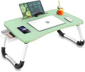 Fayquaze Portable Foldable Laptop Bed Desk with Storage Drawer and Cup Holder - Lap Desk Laptop Stand Tray Table for Eating, Reading and Working by FAYQUAZE