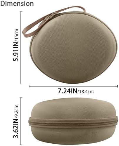 for Beats Studio Pro/Studio3/Solo4/Solo3 Headphones Hard Case, Brown - Image 6