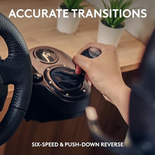 Logitech G920 Driving Force Racing Wheel and Pedals, Force Feedback + Logitech G Driving Force Shifter - Xbox Series X|S, Xbox One and PC, Mac - Black - Image 6