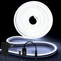 iNextStation White LED Light Strip 16.4FT Neon Rope Light (with DC12V Plug) by inextstation