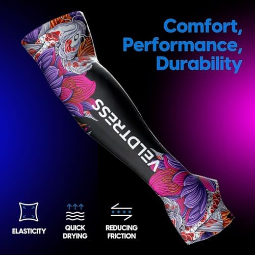 Gaming Arm Sleeve for PC Gamers - Breathable Wrist & Forearm Support, Ideal for FPS Aiming, Koi & Sakura Designs - Image 2