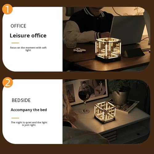 Infinity Hyper Cube LED Light, Infinite Space Abyss Lamp, One Touch Control Switch Endless Abyss Lighting Effect, DIY Assembly Creative LED Module Light Box for Gaming Desk Nightstand (Floral Pattern) - Image 7