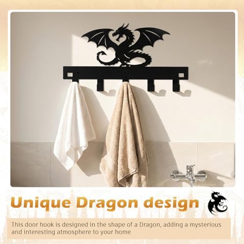 Reallnaive Dragon Over The Door Hooks Fantasy Medieval Room Decor - Image 6
