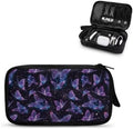 Glitter Butterfly Print Storage Bag Practical Earphone Bags Cable Organizer Bags Power Bank Bag Data Cables Storage Pouch Headset Organizing Pouch Multipurpose Bags by Unknown