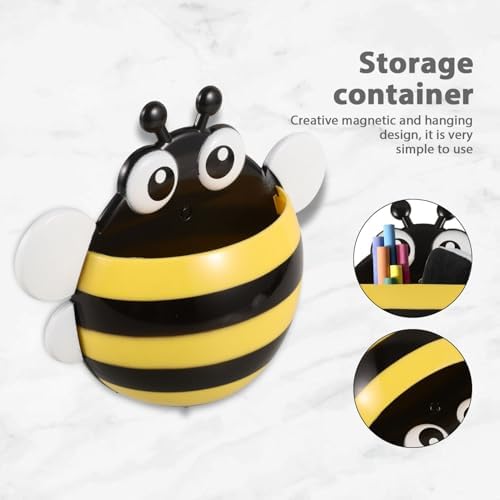 Magnetic Pen Holder Bee Shape Whiteboard Marker Organizer 6.69X6.10X1.88In Desk Storage Box for Office School Supplies - Image 4