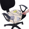 Smiry Stretch Printed Office Computer Desk Chair Seat Covers | Stretch Fit, Soft Fabric Universal Rotating Chair Cover, Washable Removable, Anti-Dust Seat Cushion Protector by Smiry